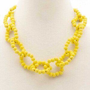 Color Wood Bead O Link Necklace